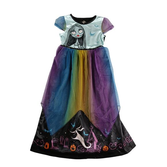 Nightmare Before Christmas Costume Girls Medium Halloween Kids Long Sally NWT - Picture 1 of 10